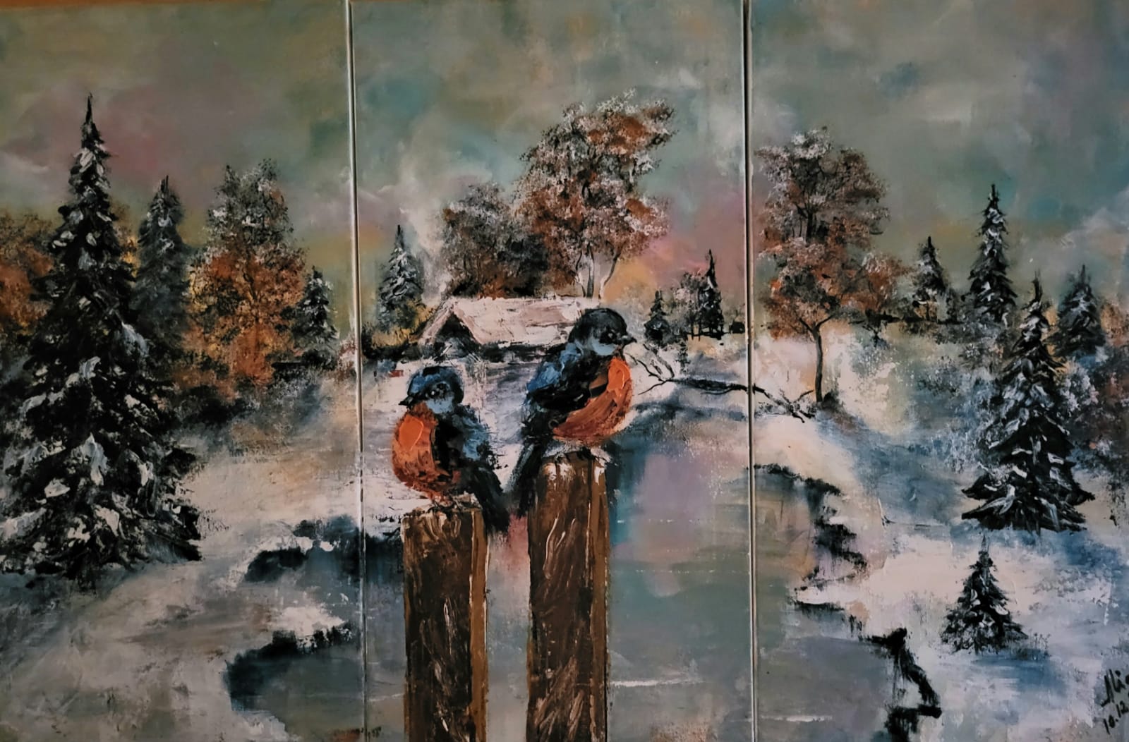 ArteDiAlina.com painting: Quarrel in the early morning